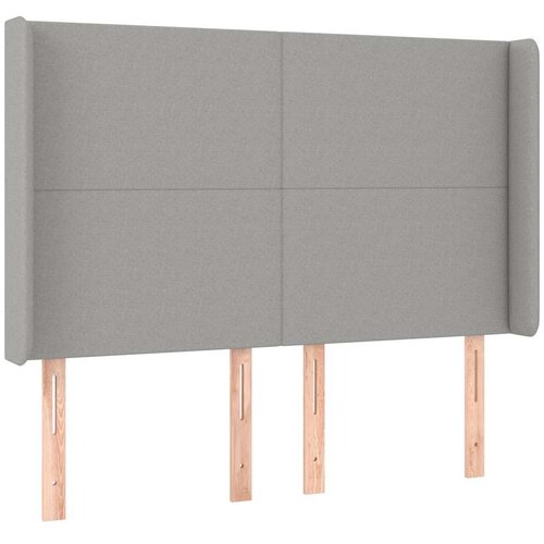  Krevet box spring s madracem svjetlosivi 140x200 cm od tkanine Slike