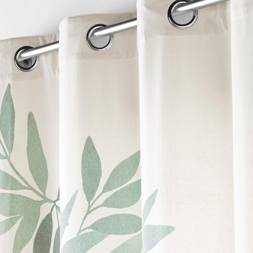 Douceur d int&amp;eacute;rieur Bela/zelena zavesa 140x260 cm Nymphea &amp;ndash; Slike