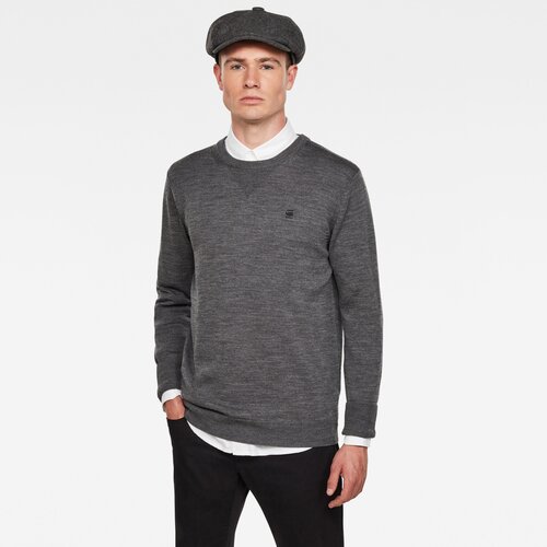 G-star Sweater - Premium Basic Knit r l\s grey Cene