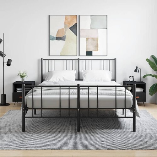 Noćni ormarići 2 kom crni 40 x 35 x 47,5 cm konstruirano drvo Cijene
