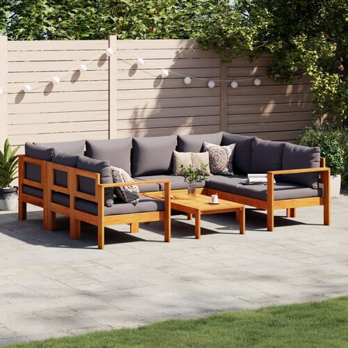 VidaXL 6-dijelna set vrtnih sofa s jastucima masivno bagremovo drvo Slike