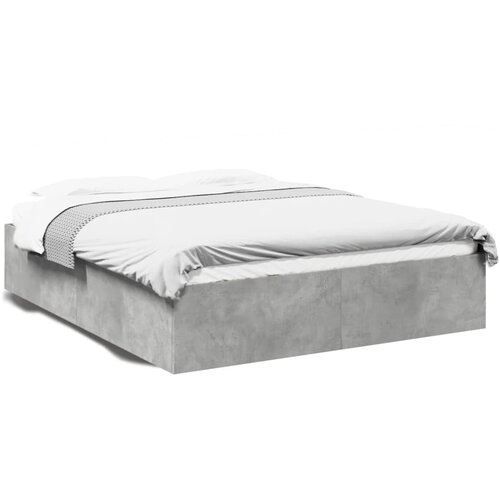VidaXL Okvir kreveta siva boja betona 160x200 cm od konstruiranog drva Slike