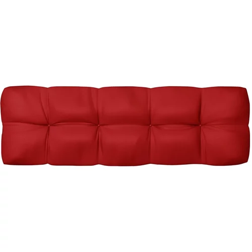 vidaXL Blazina za kavč iz palet rdeča 120x40x10 cm