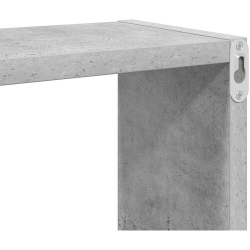  Kockaste zidne police 2 kom boja betona 80x15x26,5 cm drvene Slike