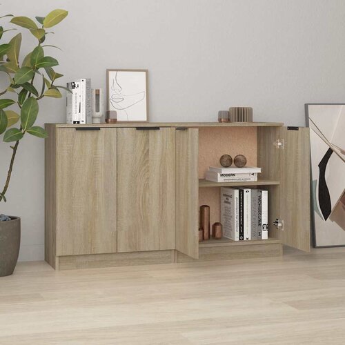  Komoda 2kom boja hrasta sonome 60x30x70cm od konstruiranog drva Smeđa Slike