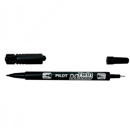 Pilot Twin Marker, obostrani, Crna Cijene