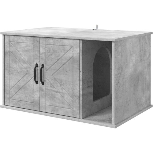 vidaXL Mačja hi&scaron;a Beton 85 x 55 x 50 cm Konstruiran les, (5000111149) Cene
