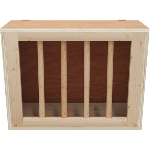  Hranilica za sijeno za zečeve 25x18,5x20,5 cm masivna jelovina Slike