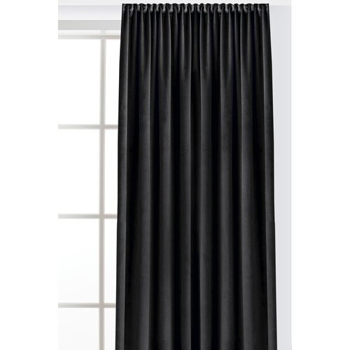 Filumi Črna žametna zavesa za delno zatemnitev 265x225 cm Velto &amp;ndash; Slike