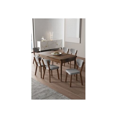 Hanah home trpezarijski set, 7 dijelova, siva Cijene