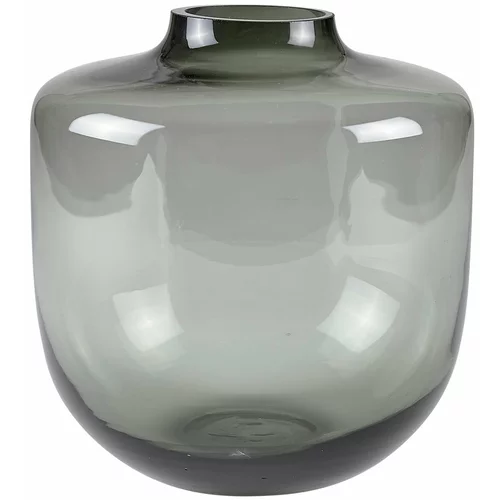 Villa Collection Siva steklena vaza (višina 21 cm) Daun –