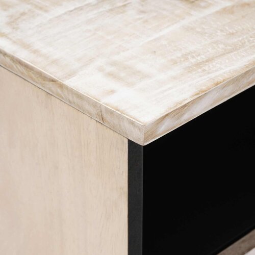  Ormar za krevet 2 pcs Bijelo 40 x 33 x 46 cm Čvrsto drvo manga Slike