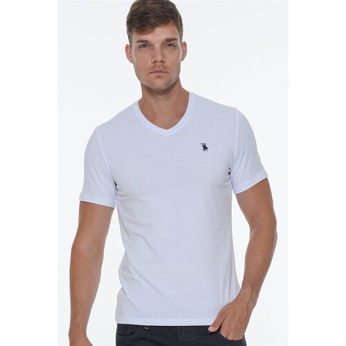 Dewberry T8568 V-NECK MEN&amp;#039;S T-SHIRT-WHITE Slike