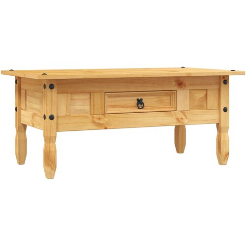 Maison Chic Klubska mizica - kavna mizica - Nizka mizica mehi&amp;scaron;ka borovina Corona Range 100x55x44 cm, (21754270) Slike