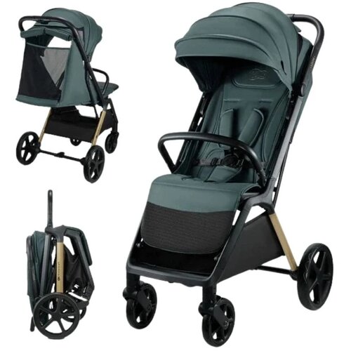 Kinderkraft kolica za bebe Loom Jade Green, 0m+ Slike