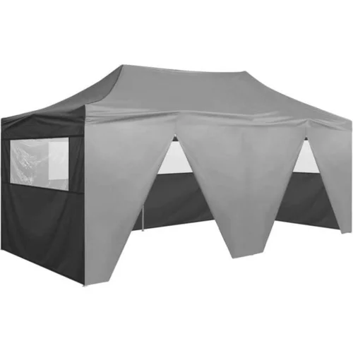 profesionalen zložljiv šotor za zabave 4 stranice 3x6 m jeklo