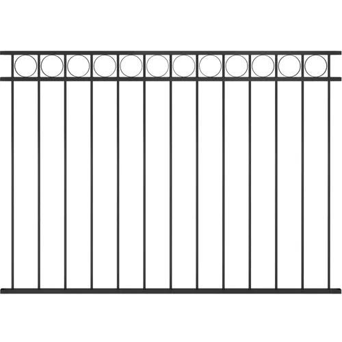 PANEL za ogradu čelični 1,7 x 1,2 m crni