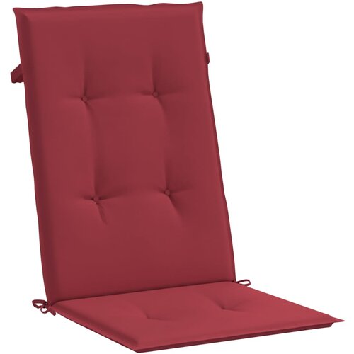  Jastuci za vrtne stolice 4 kom boja vina 120x50x3 cm od tkanine Slike