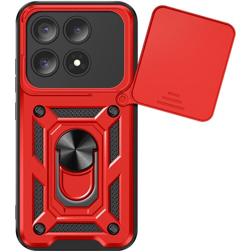 Oem Mayaxess, Ovitek Xiaomi 17 z drsnim pokrovom kamere in magnetnim obročem, Rdeča, (5000274669) Cene