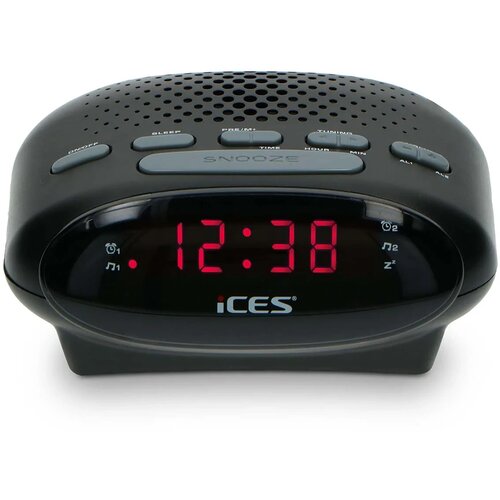 Digitalni sat sa alarmom i FM radiom ICES ICR-210 crni Cijene