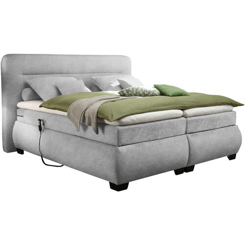 Esposa POSTELJA BOXSPRING 180 cm x 200 cm , tekstil srebrne barve Cene