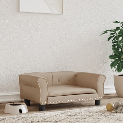 vidaXL Krevet za pse cappuccina 70 x 45 x 30 cm od umjetne kože Cijene