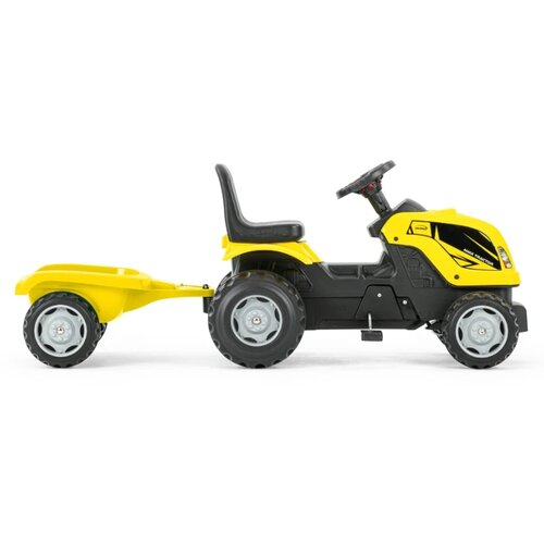 Playtime Dečiji traktor sa prikolicom na pedale 956, Žuti Slike