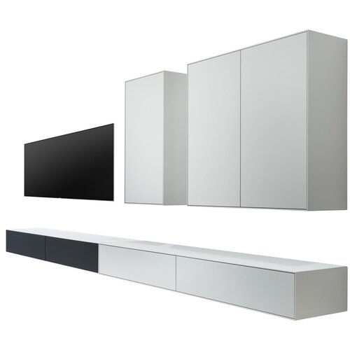 Hammel Furniture Črno-bela garnitura TV omarice in 2 komod Edge by Hammel - Hammel Furniture Slike