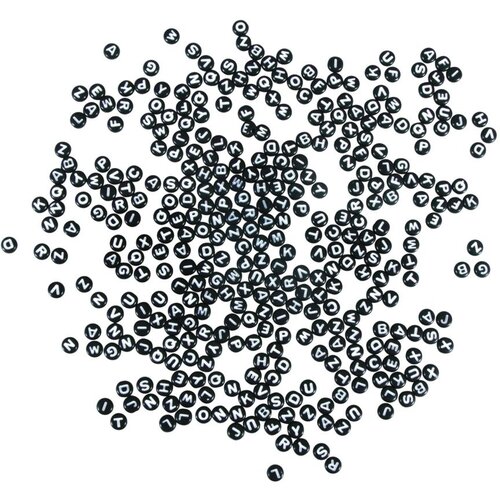 RAYHER Perle črke, plastične, 6mm, črne, 40g, (20633794) Cene