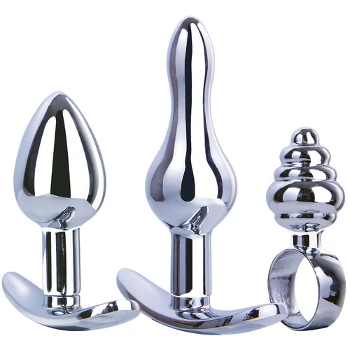 Nmc Hardware Gear 3in1 Metal Butt Plug Set I