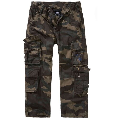 Brandit hlače za dječake Pure Trouser, Black Camo Slike