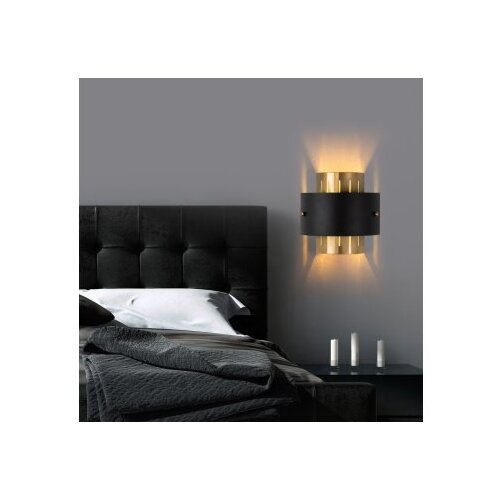 Opviq vall lamp zidna zlatno - crna lampa noctra 15351 Slike