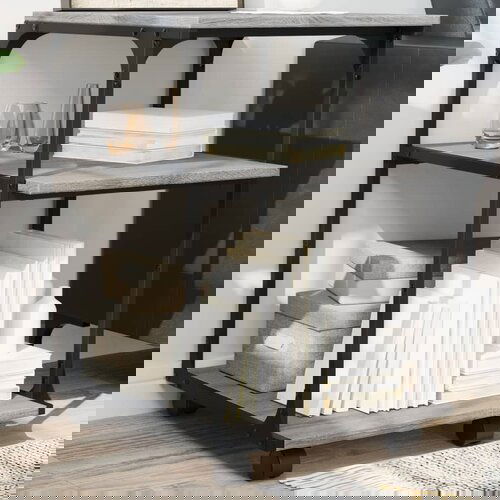 vidaXL Stalak za pisač s 3 razine siva boja hrasta 43x48x64 cm drveni Cijene