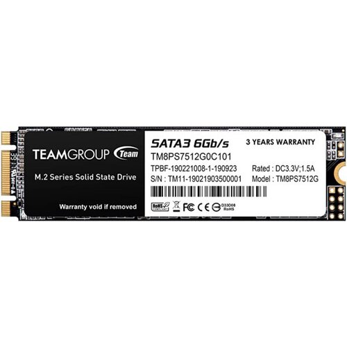 Team Group M.2 2280 512GB MS30 NGFF SSD SATA3 530/430MB/s TM8PS7512G0C101 Cene