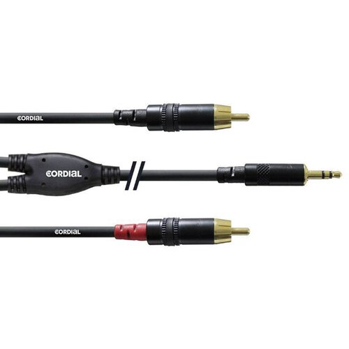 Cordial Prisrčen 3 m priključek REAN 3\,5 mm / 2x RCA Y-kabel Kabel \, 3 m\, REAN banana 3\,5 mm/2 x CINCH, (20479459) Cene