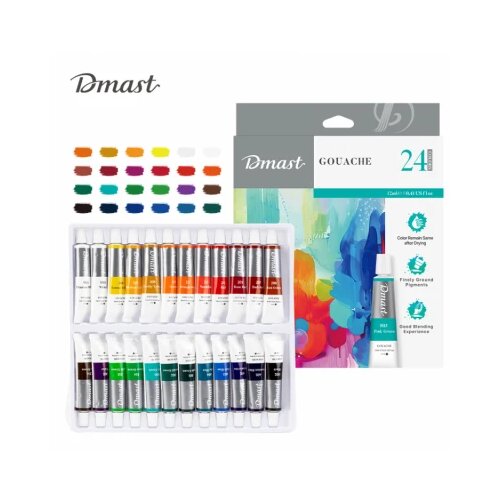  TEMPERE DELI UMETNIČKE GOUACHE 12ml DMAST PEBEO 1/24 EC320-24 Slike