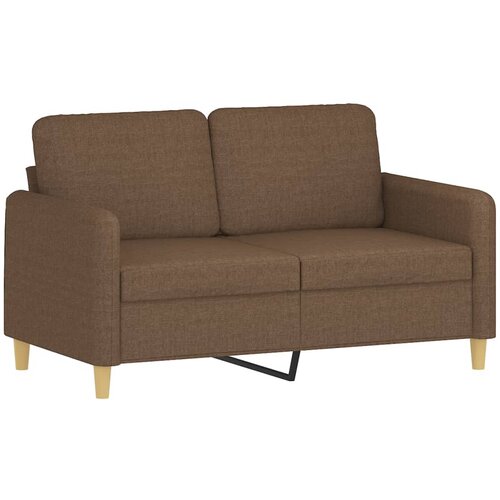  2-dijelni set sofa s jastucima smeđi od tkanine Slike