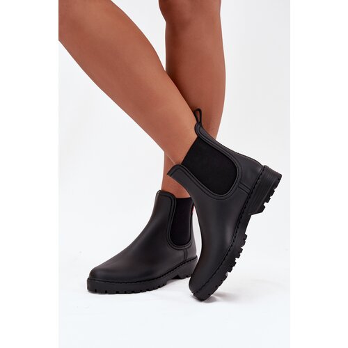 Boto Low Women's Rain Boots Matte Black Birella Cene