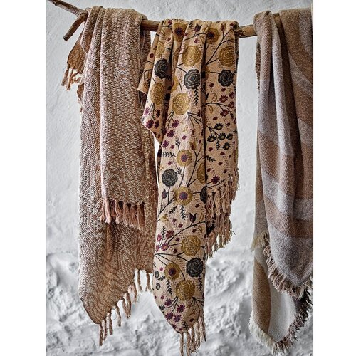 Bloomingville Smeđa deka od recikliranog pamuka 130x160 cm Eydis &amp;ndash; Slike