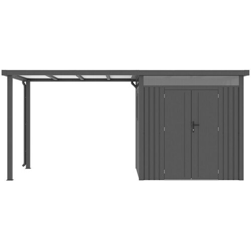 GARDOL Prizidek za vrtno lopo Cubus &amp;amp; Cubus Max (230 x 275 cm, Jeklo, Črna) Slike
