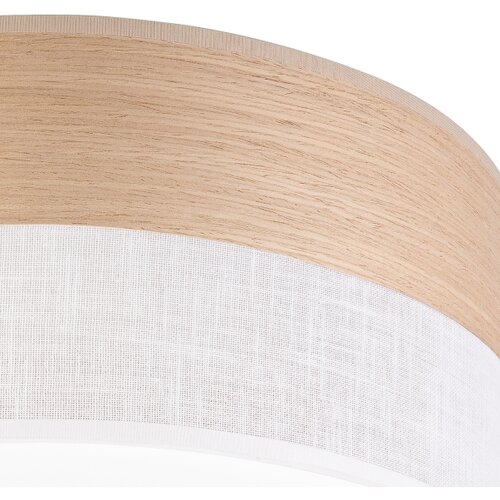  LED stropna svetiljka SIRJA WOOD LED/20W/230V, prečnik 35 cm, bela/hrast Slike