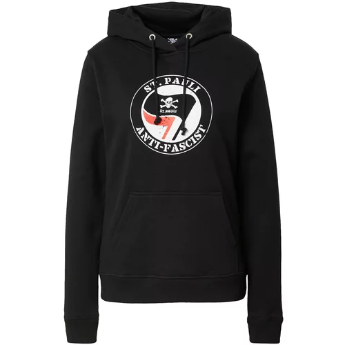 FC St. Pauli Sweater majica 'Anti Fascist' crvena / crna / bijela