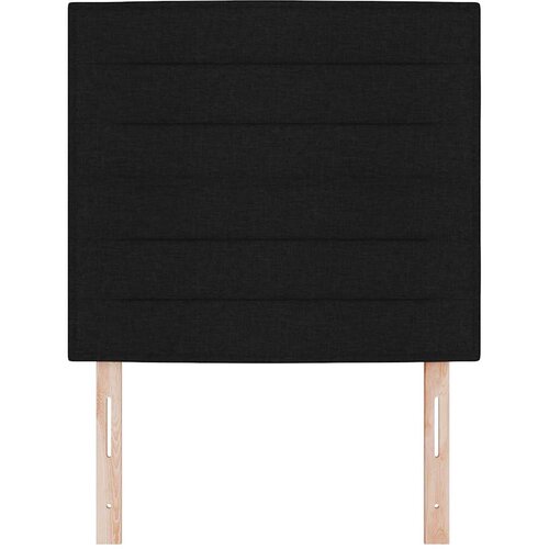  LED glava kreveta s LED trakama s uzglavljem Crna 90 cm tkanina Slike