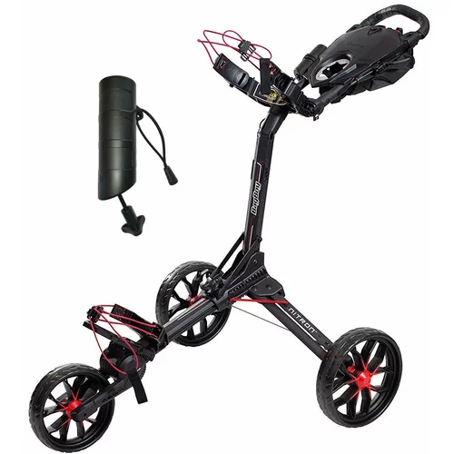 BagBoy Nitron SET Black/Red Ročni voziček za golf