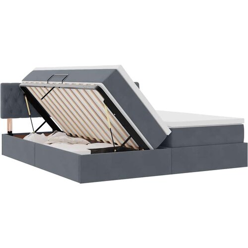  Krevet s od storage s madracem Tamno siva 90 x 200 cm - Tamno siva 180 x 200 cm Dizajn s jastučićima Slike