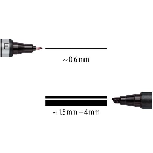  permanentni obostrani 0,6 i 1,5mm lumocolor staedtler 348-9 crni Slike