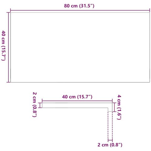  Prozorske klupice 2 kom 80x40x2 cm netretirane masivne hrast Slike