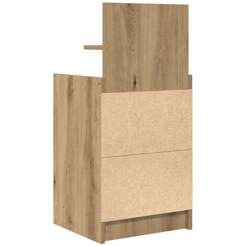  Noćni ormarić s 2 ladice artisan hrast 38x34x80 cm Slike