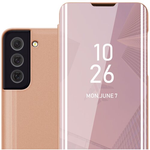 Cadorabo CARE, združljiv s Samsungom v Kunzit Pink - prozorno za zaščito z ogledalom z zrcalo z funkcijo stojala 360 stopinj zaščita, (20587855) Cene