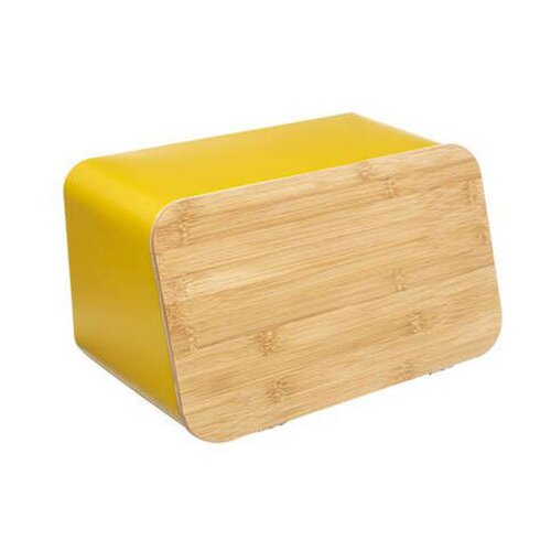  KUTIJA ZA KRUH S DASKOM ZA REZANJE MODERN 37X22,5X23,5 ŽUTA FIVE Slike